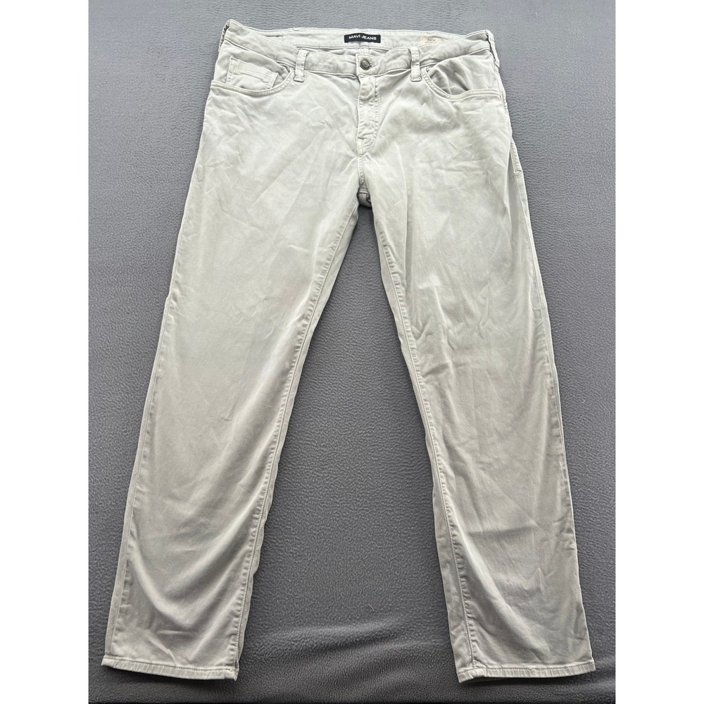 Mavi Jeans Men's 38x31 Light Gray Stone Zach Straight Leg Pants Stretch Trousers